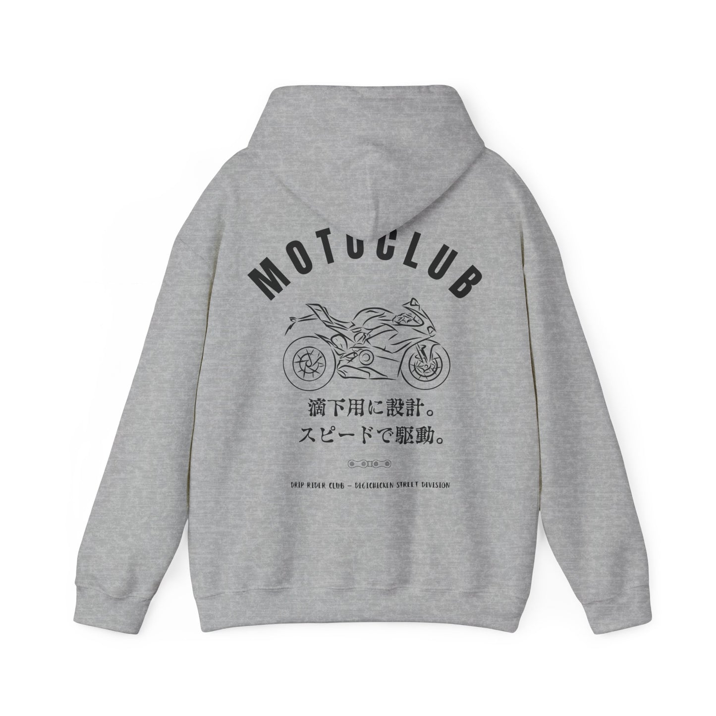 MOTOCLUB Unisex Heavy Blend™ Hooded Sweatshirt - Moto Club Graphic Hoodie for Motorcycle Enthusiasts