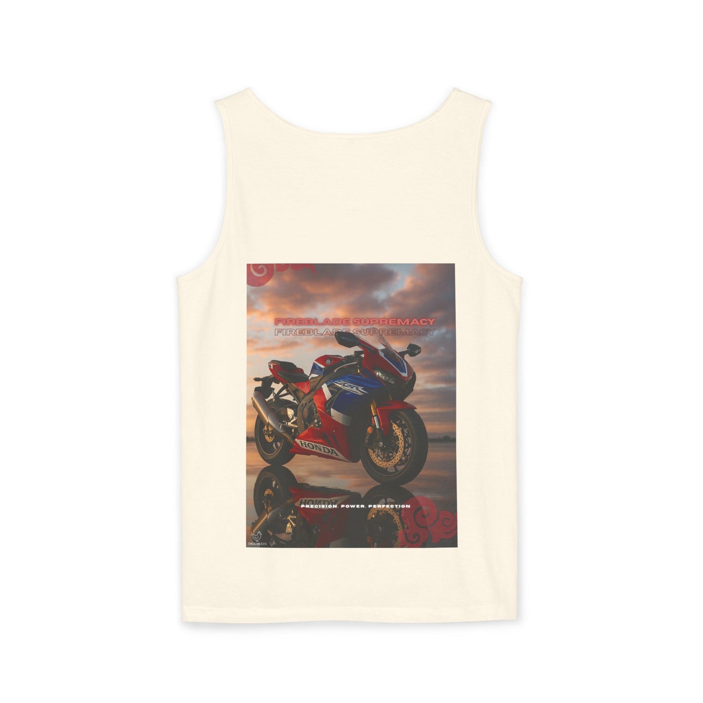 Fireblade Unisex Garment-Dyed Tank Top - Motorcycle Enthusiast Design