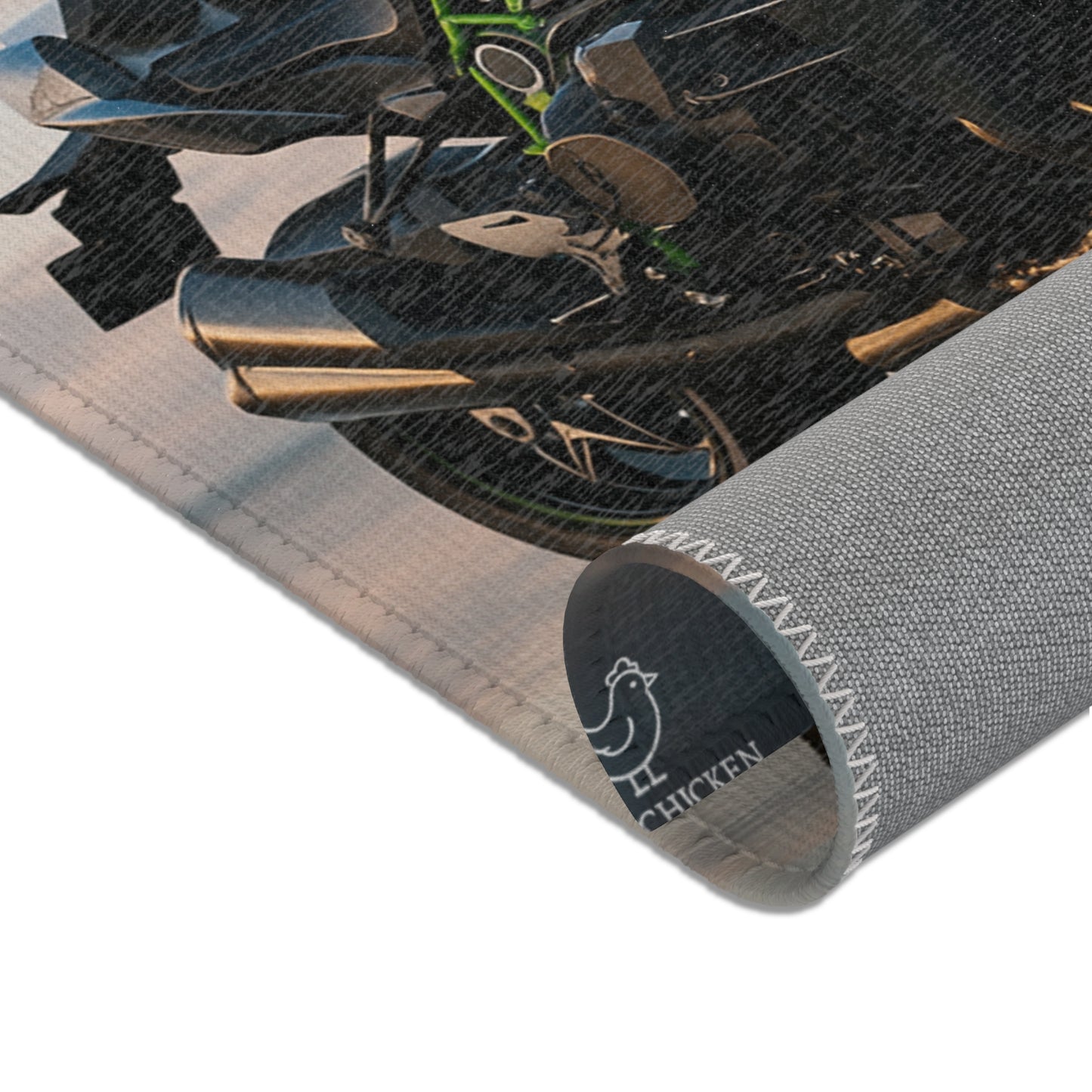 H2R Ruuuug Motorcycle Enthusiast Area Rug - 320+ Club Design for Bikers