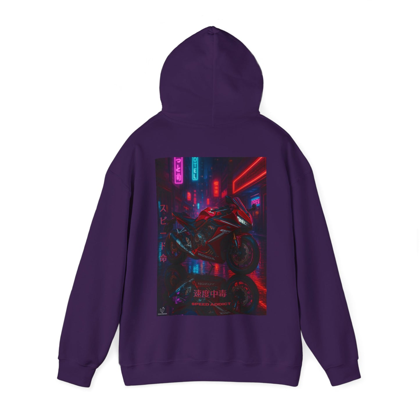 650r Motorcycle Urban Vibes Unisex Hoodie - Neon Night Design
