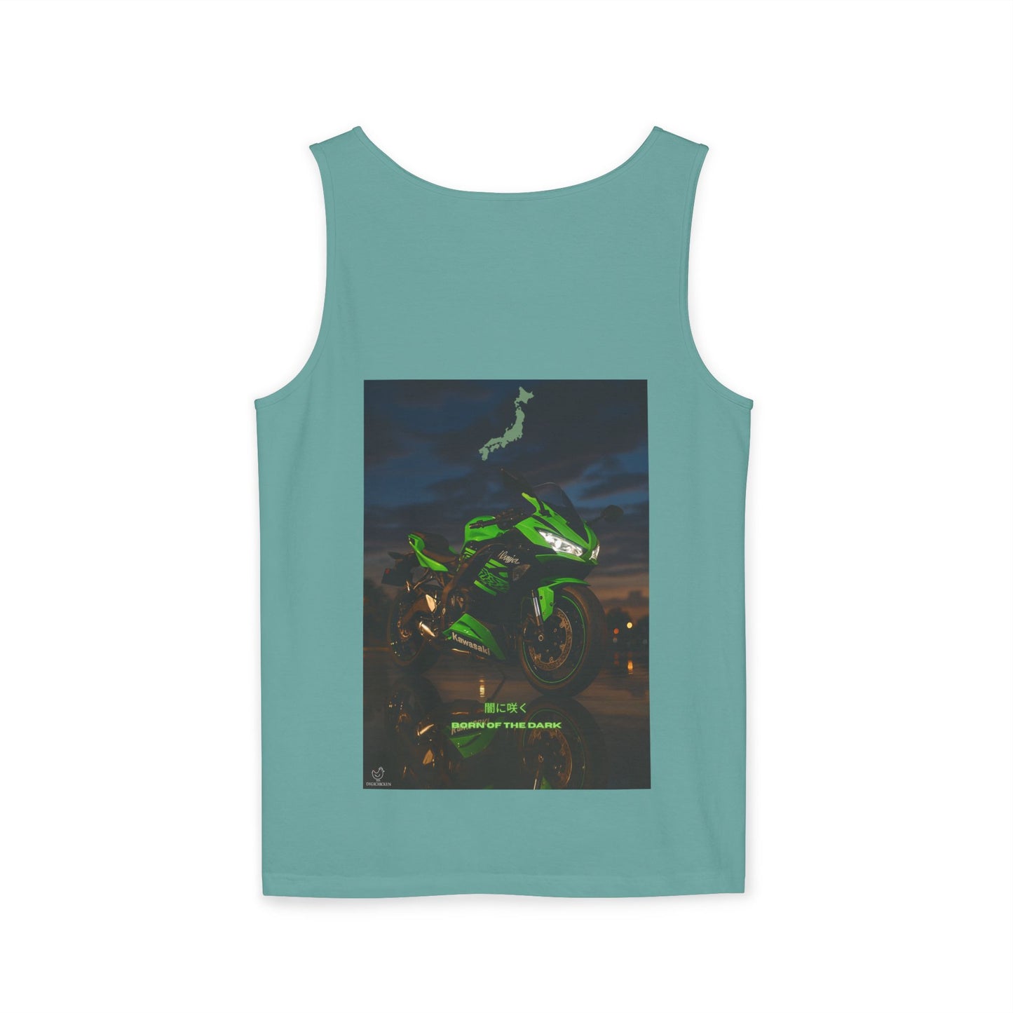 Zx6r Backprint Nice Custom Motorcycle Graphic Tank Top - Unisex Garment-Dyed