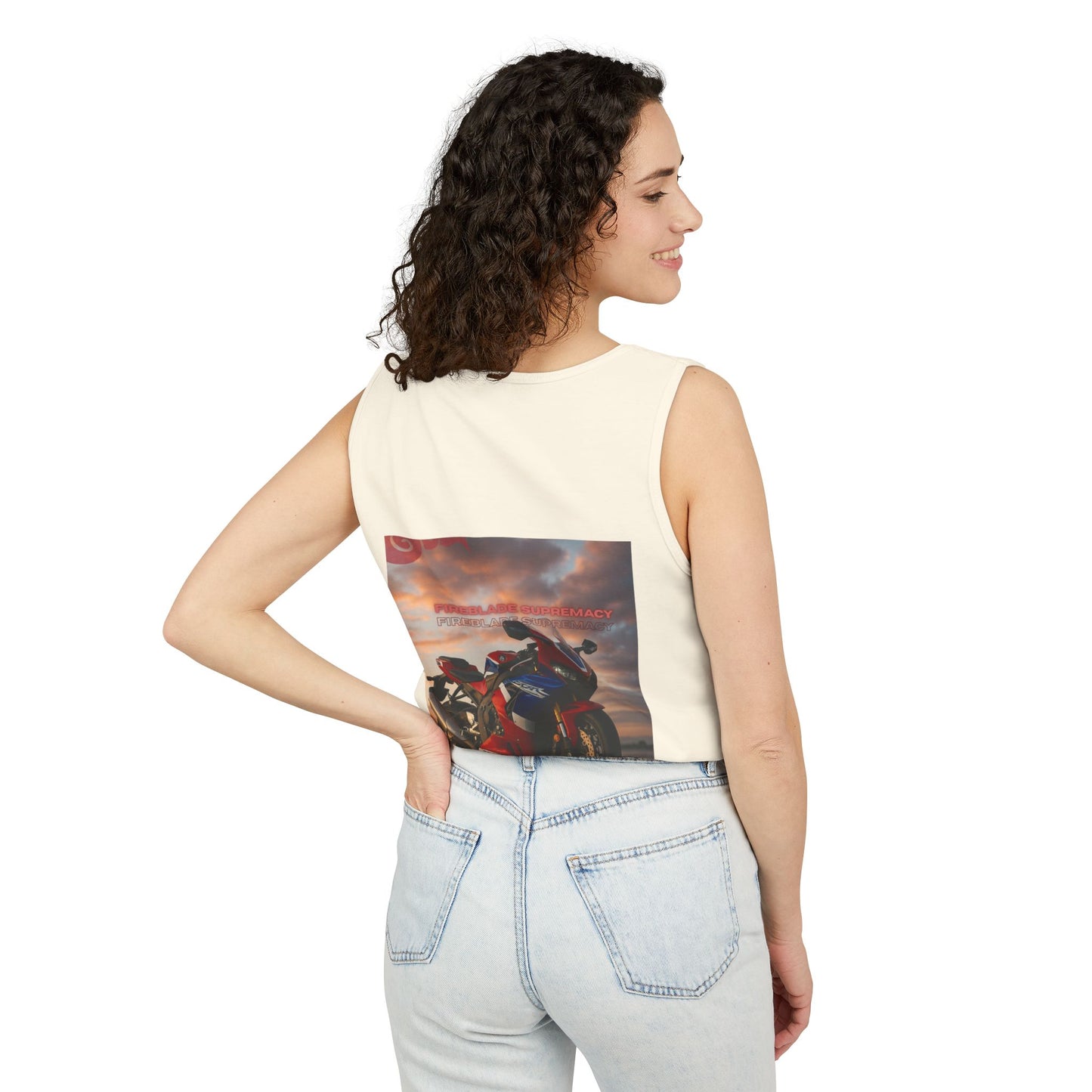 Fireblade Unisex Garment-Dyed Tank Top - Motorcycle Enthusiast Design