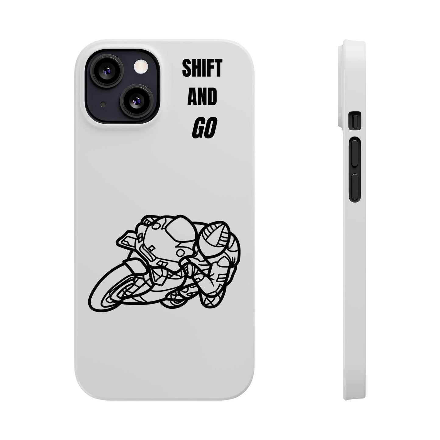 Motorcycle Slim Phone Cases - Shift and Go, Biker Gift, Moto Lover Accessory, Phone Protection, Unique Motorcycle Design