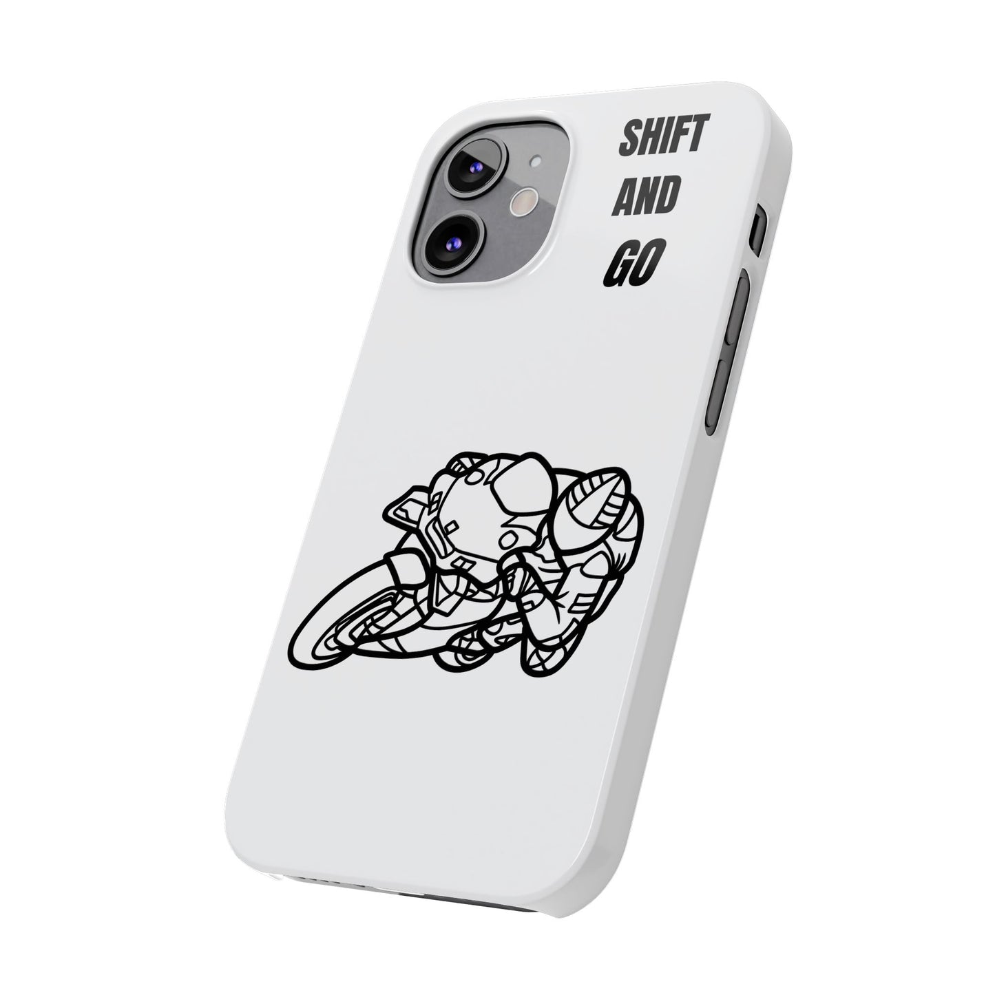Motorcycle Slim Phone Cases - Shift and Go, Biker Gift, Moto Lover Accessory, Phone Protection, Unique Motorcycle Design