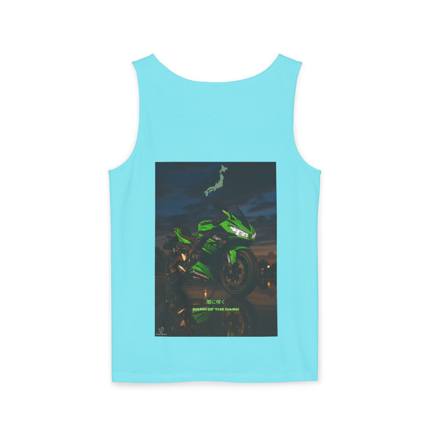 Zx6r Backprint Nice Custom Motorcycle Graphic Tank Top - Unisex Garment-Dyed