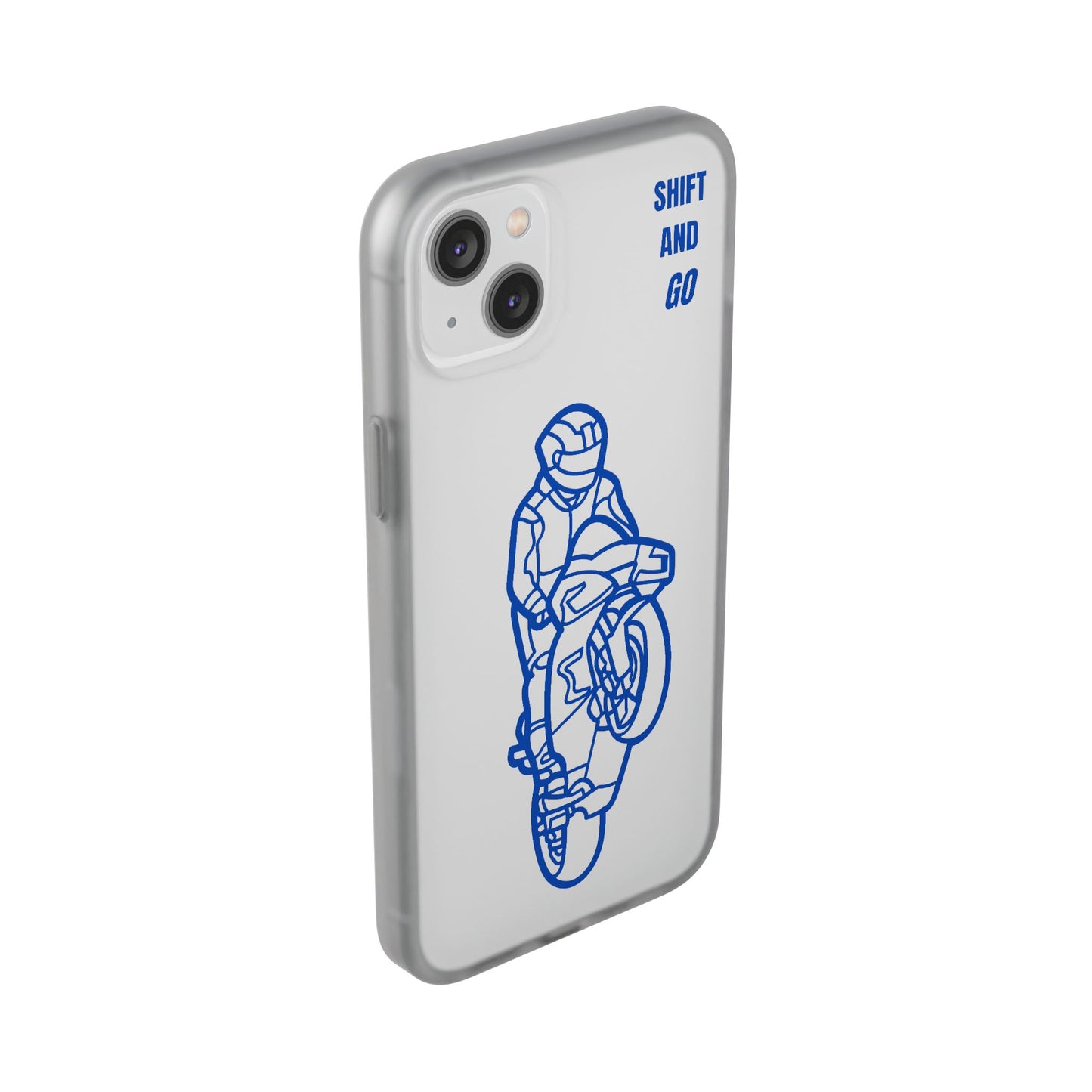 Motorcycle Flexi Cases - Shift and Go Design, Biker Gift, Phone Accessory, Sporty Case, Riding Enthusiast