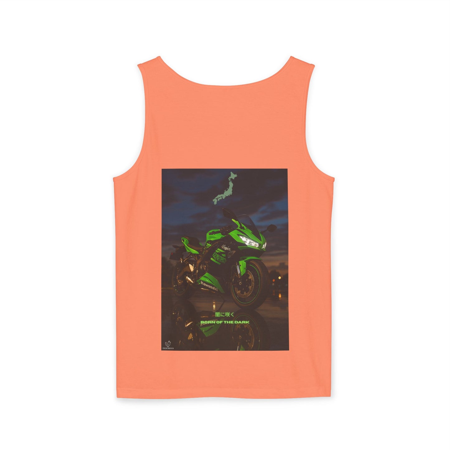 Zx6r Backprint Nice Custom Motorcycle Graphic Tank Top - Unisex Garment-Dyed