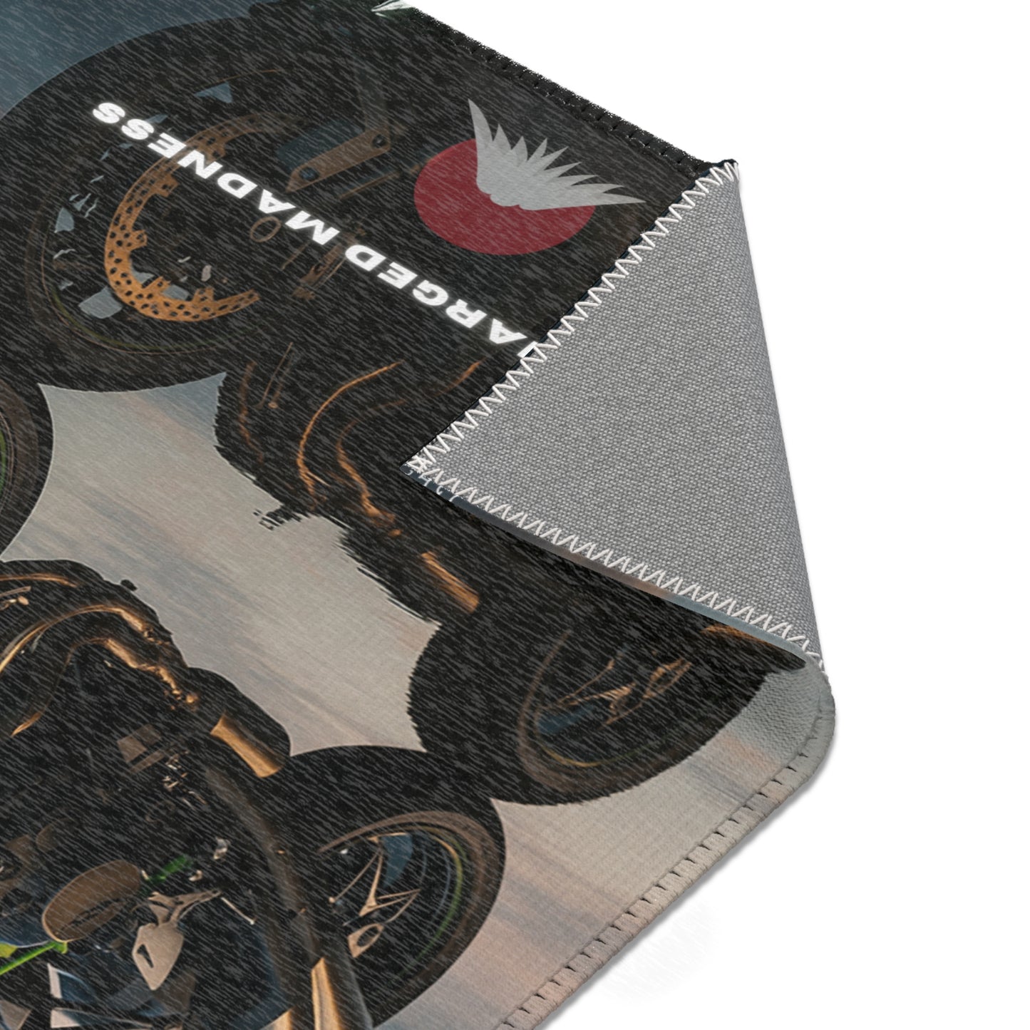 H2R Ruuuug Motorcycle Enthusiast Area Rug - 320+ Club Design for Bikers