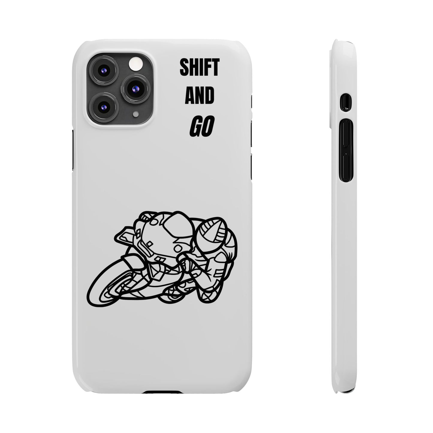 Motorcycle Slim Phone Cases - Shift and Go, Biker Gift, Moto Lover Accessory, Phone Protection, Unique Motorcycle Design