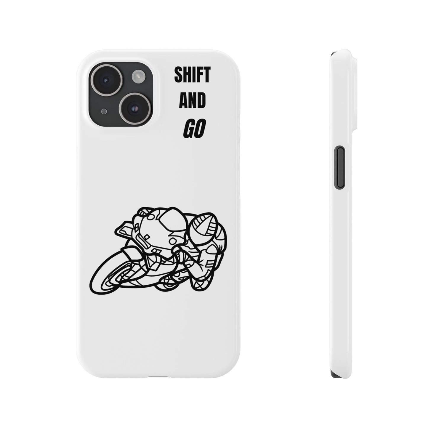 Motorcycle Slim Phone Cases - Shift and Go, Biker Gift, Moto Lover Accessory, Phone Protection, Unique Motorcycle Design