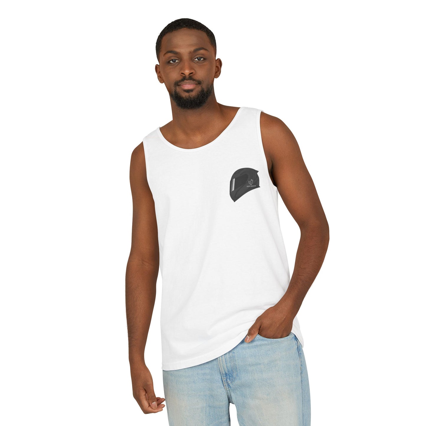 Zx6r Backprint Nice Custom Motorcycle Graphic Tank Top - Unisex Garment-Dyed