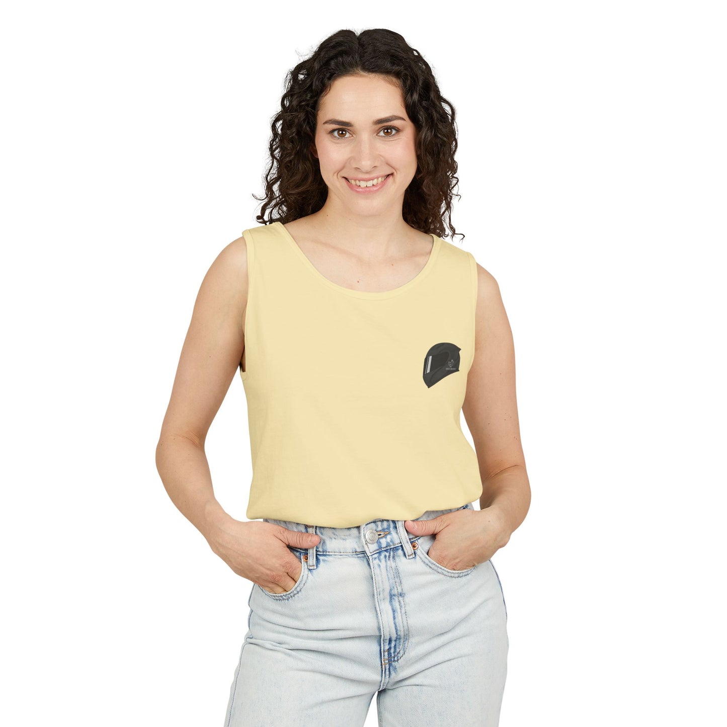 H2R Cool Backprint, Unisex Garment-Dyed Tank Top - 320+ Club Motorcycle Design