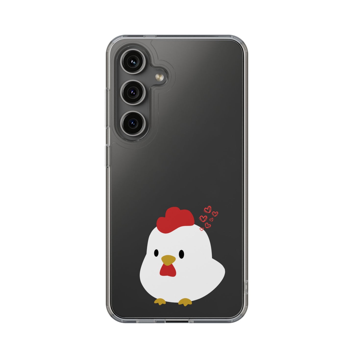 Coque transparente en forme de poulet, adorable coque pour amoureux des animaux, cadeau pour enfants, décoration de ferme, cadeau d'anniversaire