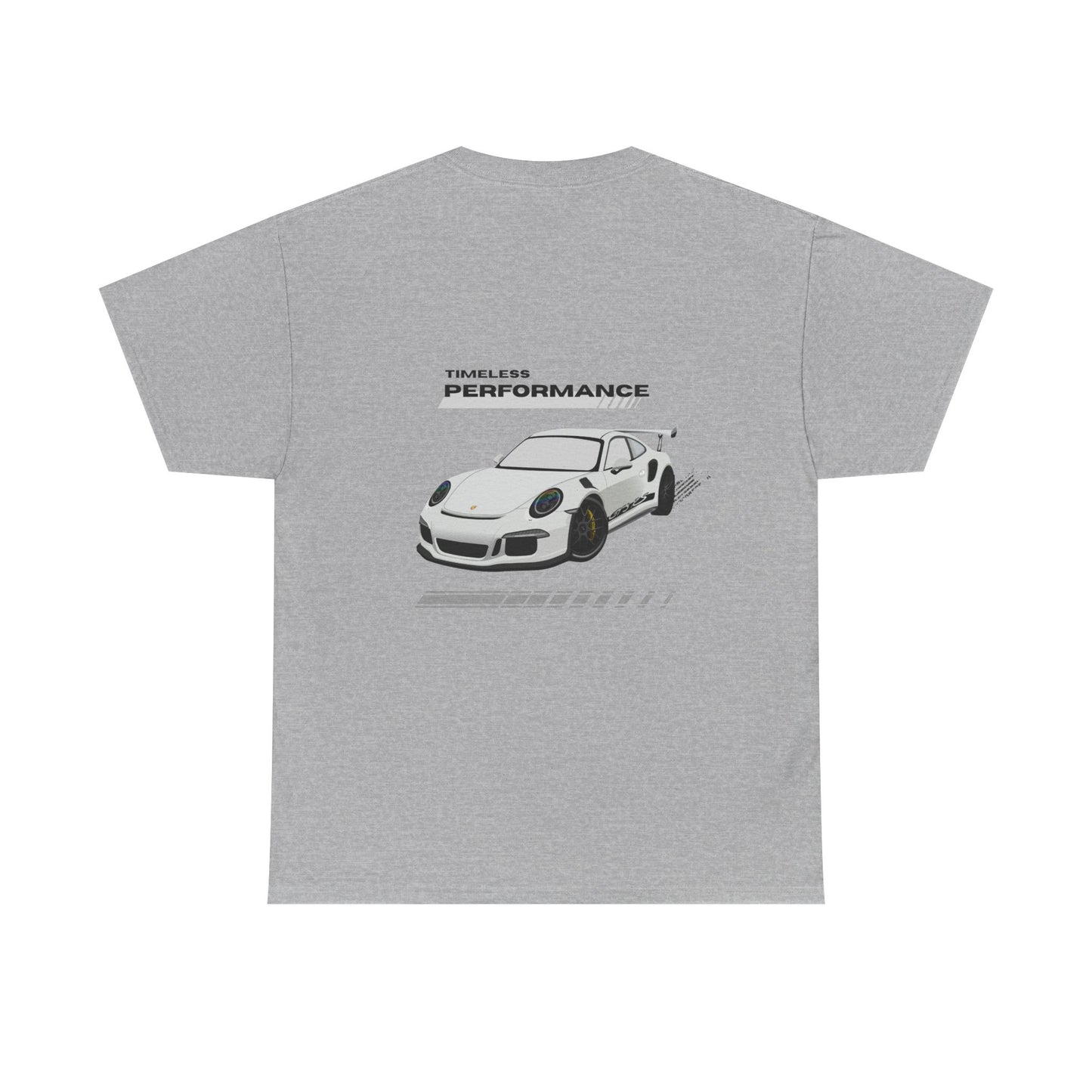 Performance intemporelle, Porsche, T-shirt unisexe en coton épais, T-shirt pour passionné d'automobile, Cadeau automobile, Vêtements de sport automobile, Tenue décontractée, T-shirt unisexe