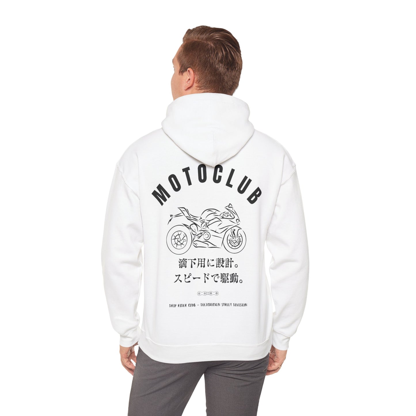 MOTOCLUB Unisex Heavy Blend™ Hooded Sweatshirt - Moto Club Graphic Hoodie for Motorcycle Enthusiasts
