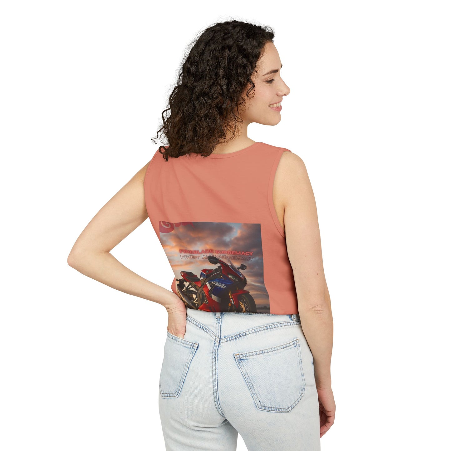 Fireblade Unisex Garment-Dyed Tank Top - Motorcycle Enthusiast Design