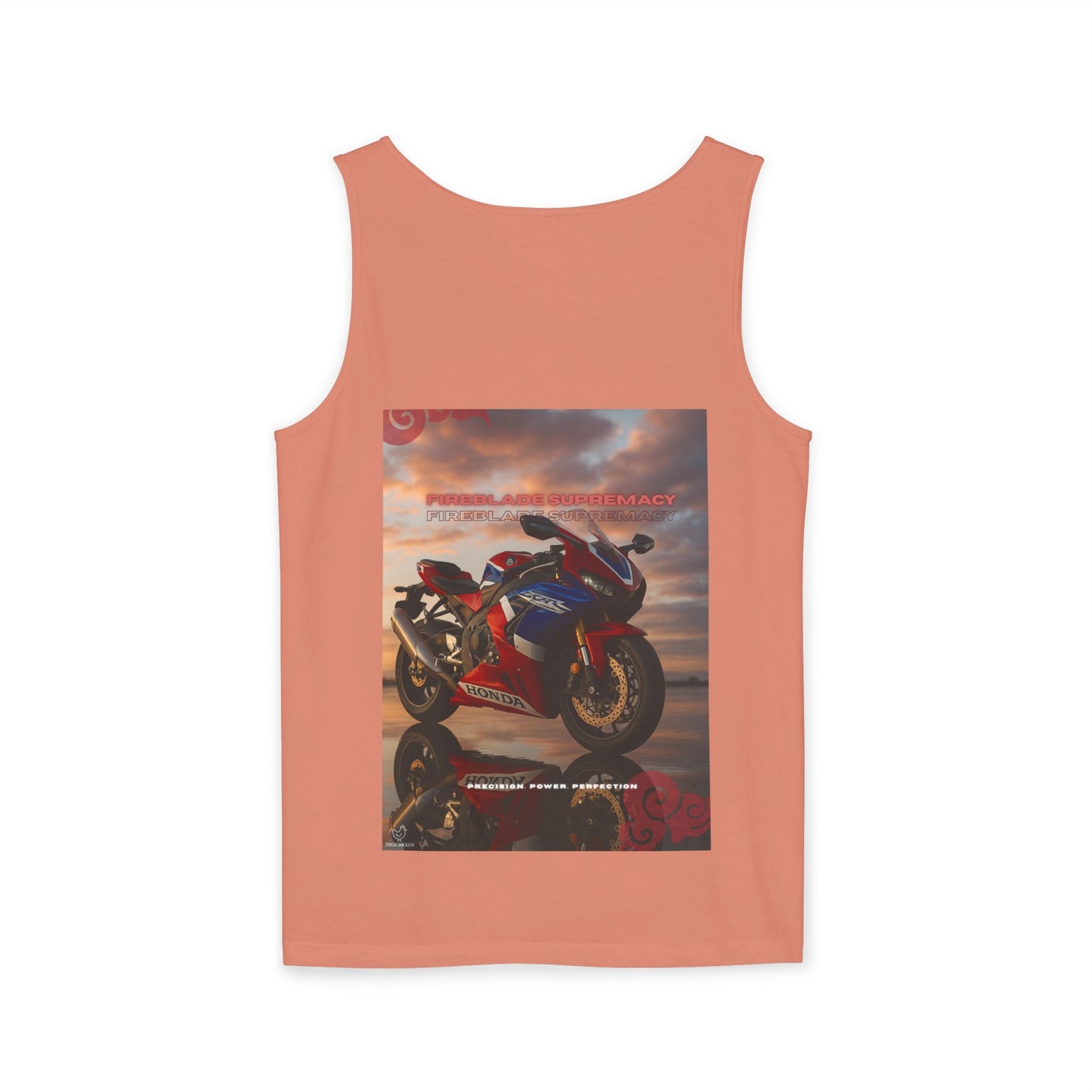 Fireblade Unisex Garment-Dyed Tank Top - Motorcycle Enthusiast Design