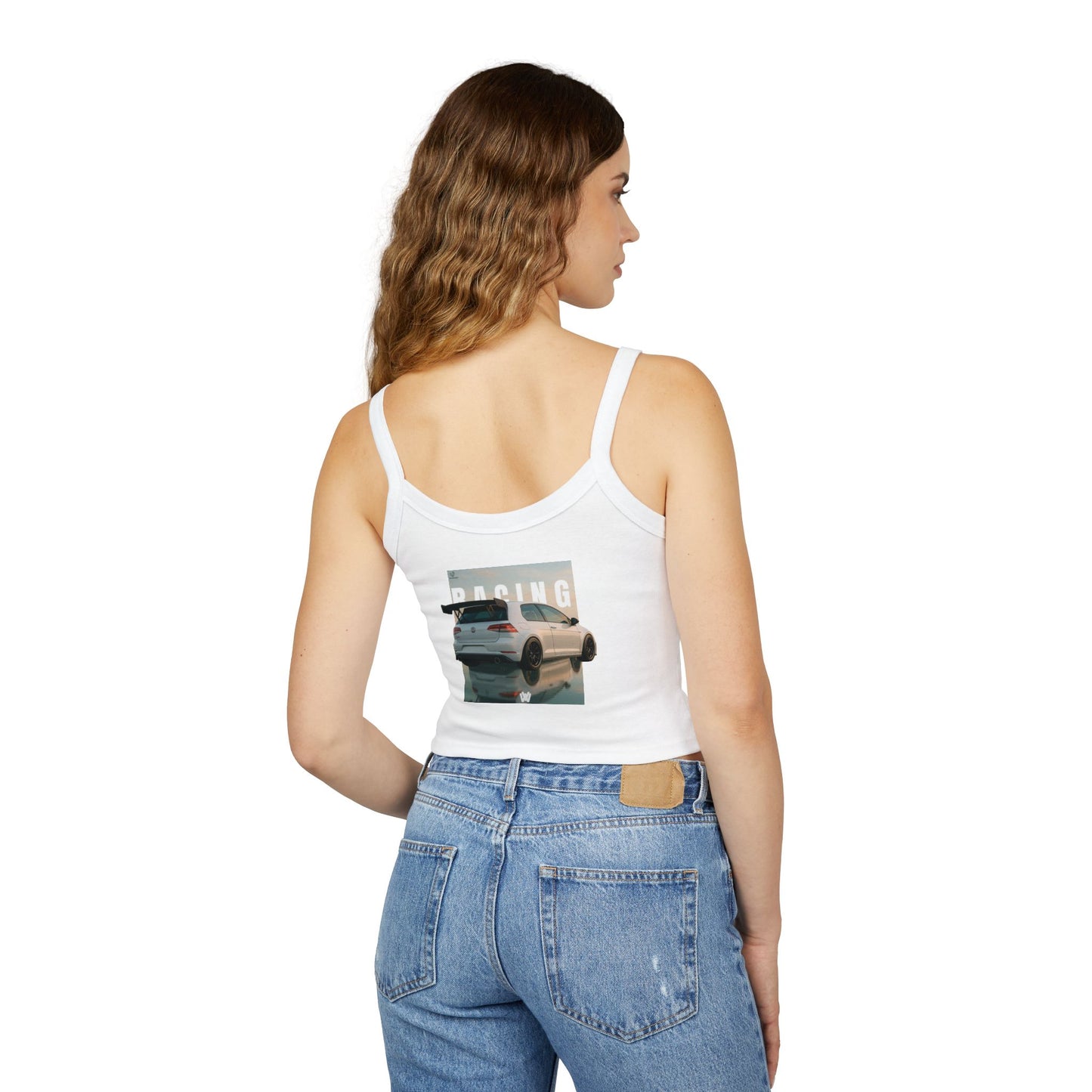 Women's Tank Top - GTI Racing Spaghetti Top with Cool Backprint