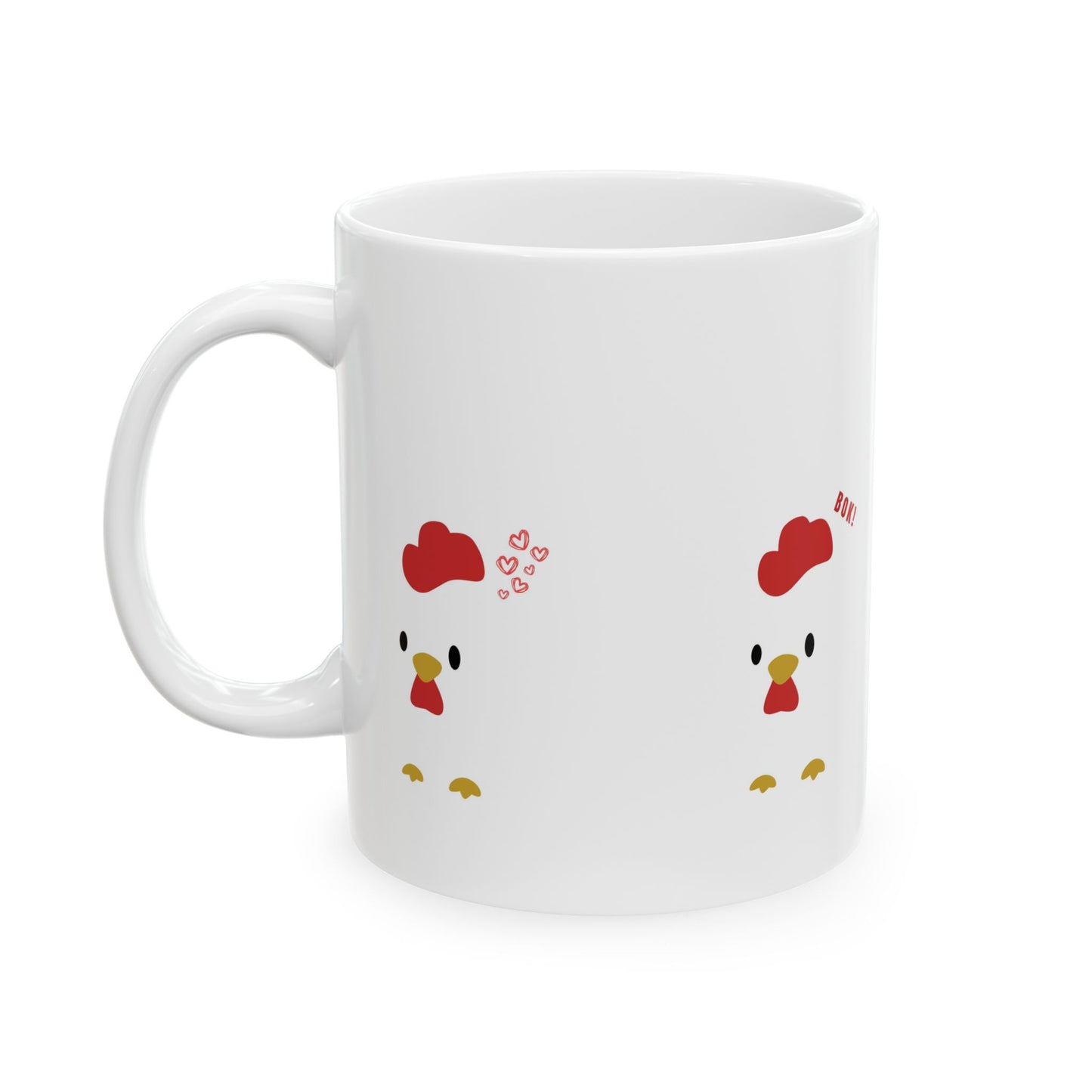 Cute Chicken Ceramic Mug, Funny Gift for Farmers, Kitchen Decor, Coffee Lover's Mug, Chicken Lover, Home and Garden