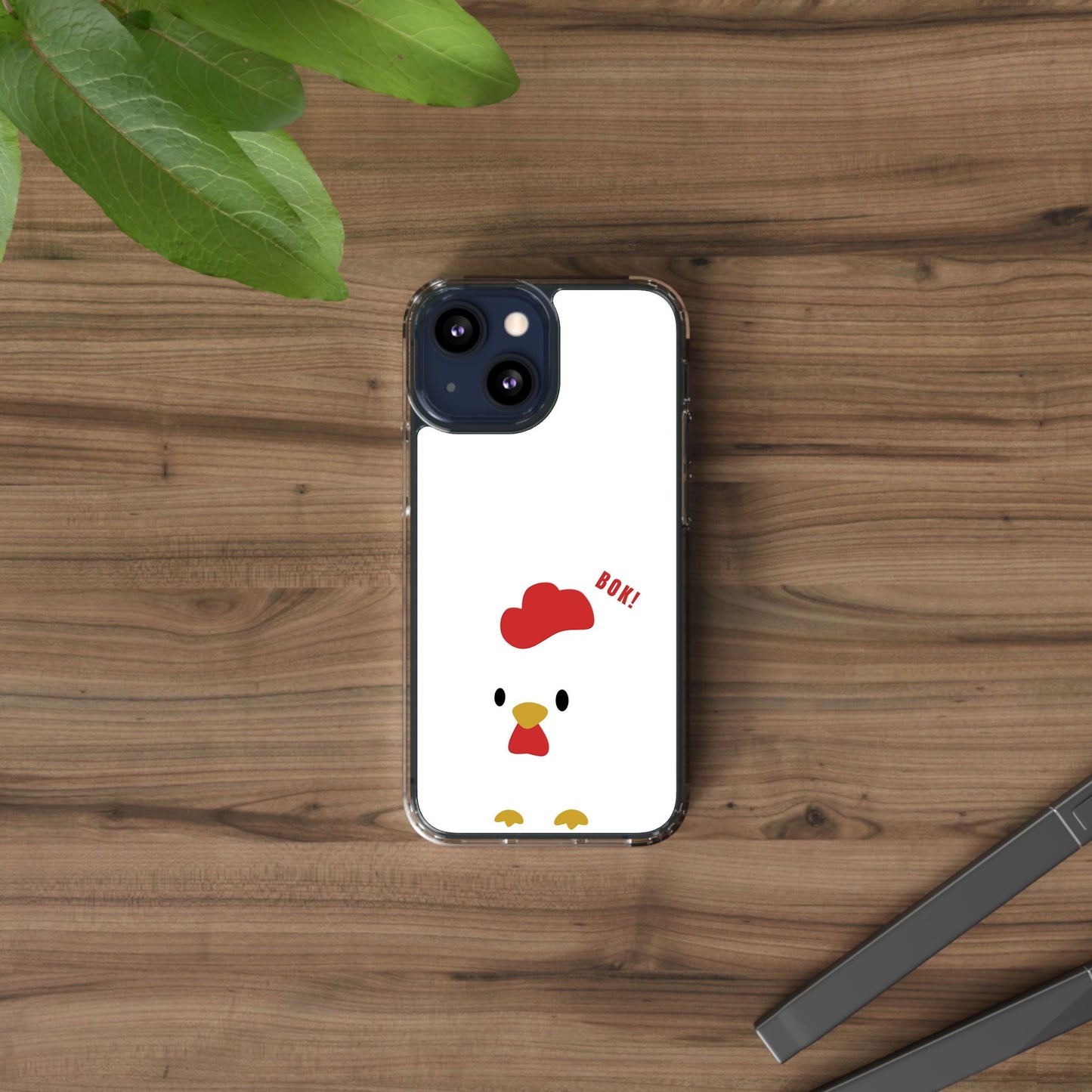 Chicken Design Clear Phone Case, Cute Animal Phone Cover, Fun Gift for Kids, Pet Lovers, Birthday Present, Travel Accessory