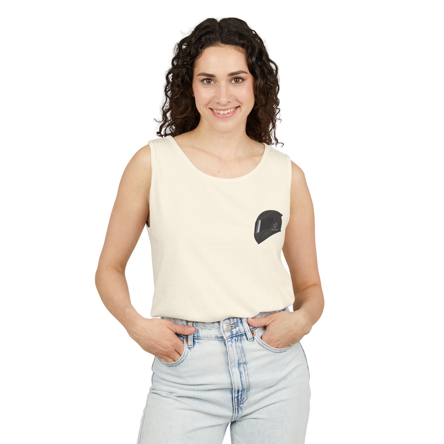 650r Backprint Cool Motorcycle Graphic Tank Top - Unisex Garment-Dyed