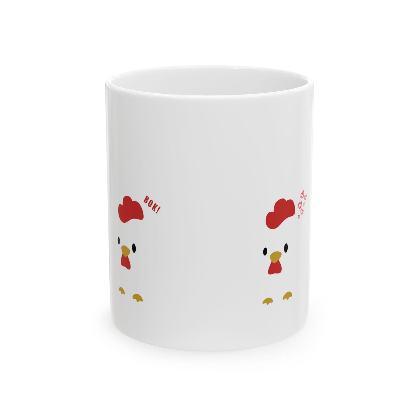 Cute Chicken Ceramic Mug, Funny Gift for Farmers, Kitchen Decor, Coffee Lover's Mug, Chicken Lover, Home and Garden