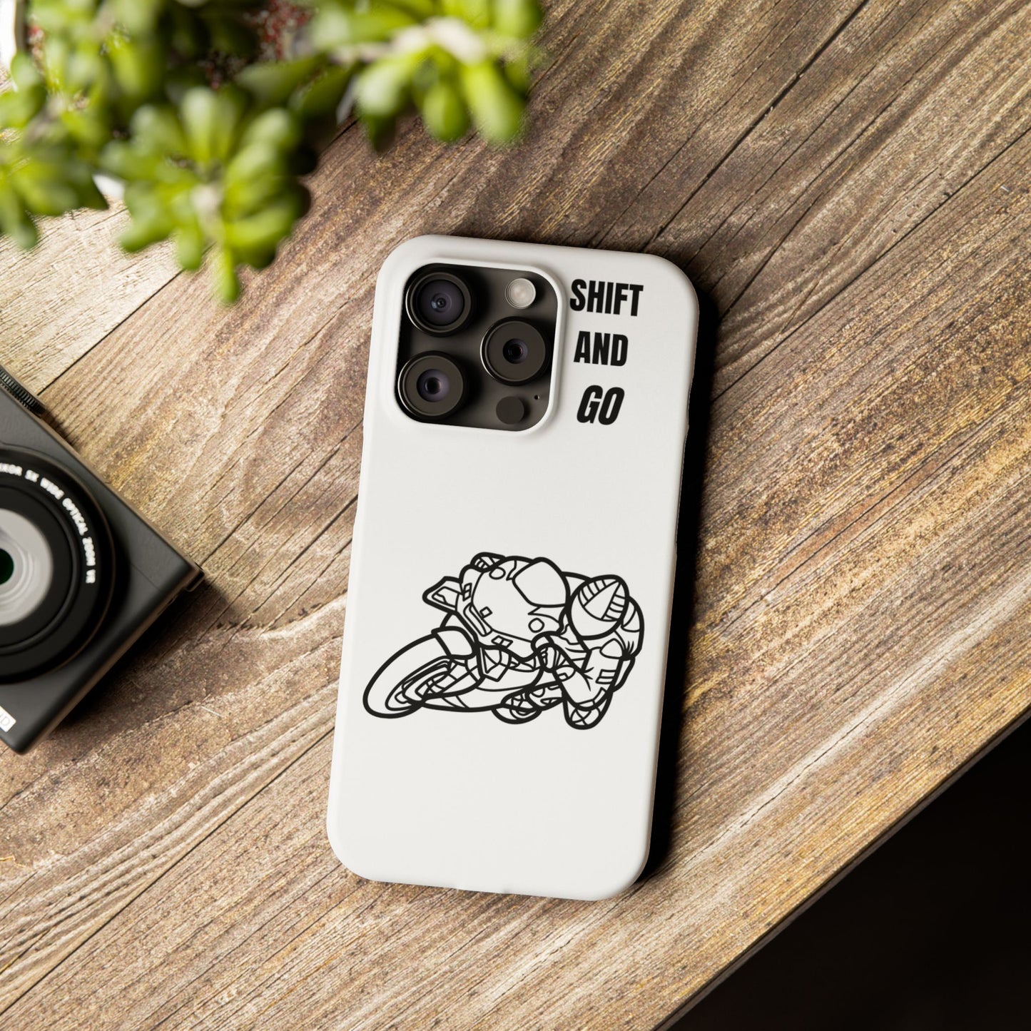 Motorcycle Slim Phone Cases - Shift and Go, Biker Gift, Moto Lover Accessory, Phone Protection, Unique Motorcycle Design