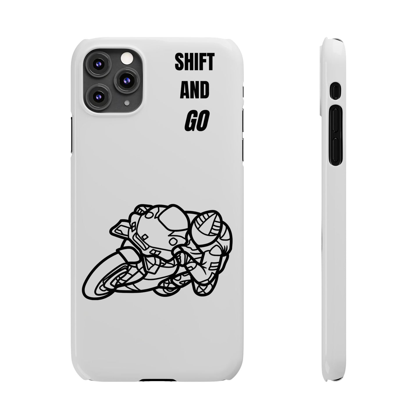 Motorcycle Slim Phone Cases - Shift and Go, Biker Gift, Moto Lover Accessory, Phone Protection, Unique Motorcycle Design