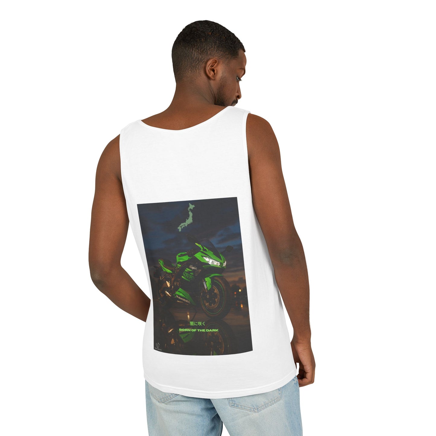 Zx6r Backprint Nice Custom Motorcycle Graphic Tank Top - Unisex Garment-Dyed