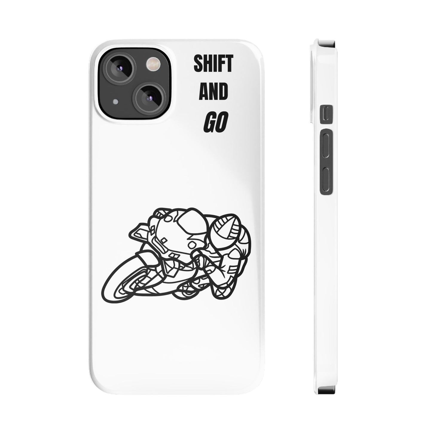 Motorcycle Slim Phone Cases - Shift and Go, Biker Gift, Moto Lover Accessory, Phone Protection, Unique Motorcycle Design