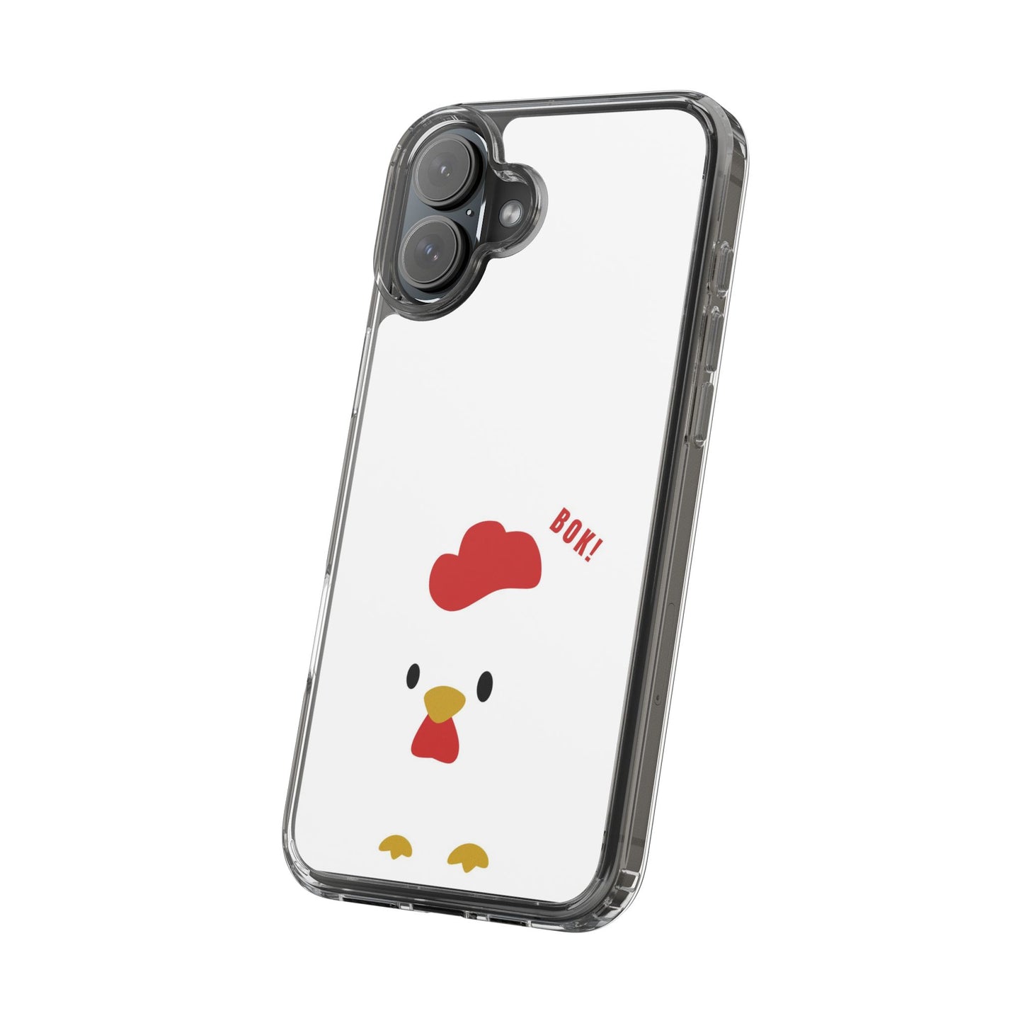 Chicken Design Clear Phone Case, Cute Animal Phone Cover, Fun Gift for Kids, Pet Lovers, Birthday Present, Travel Accessory