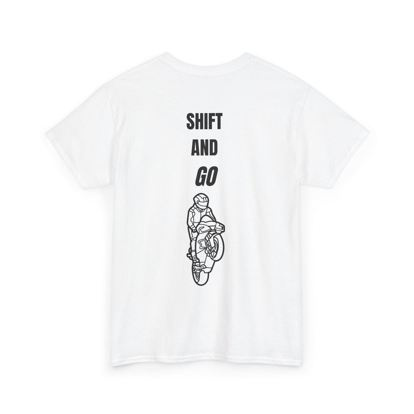 Motorcycle Adventure Tee - Shift and Go, Unisex Heavy Cotton T-Shirt, Biker Gift, Casual Wear, Motorbike Lover Apparel, Ride in Style