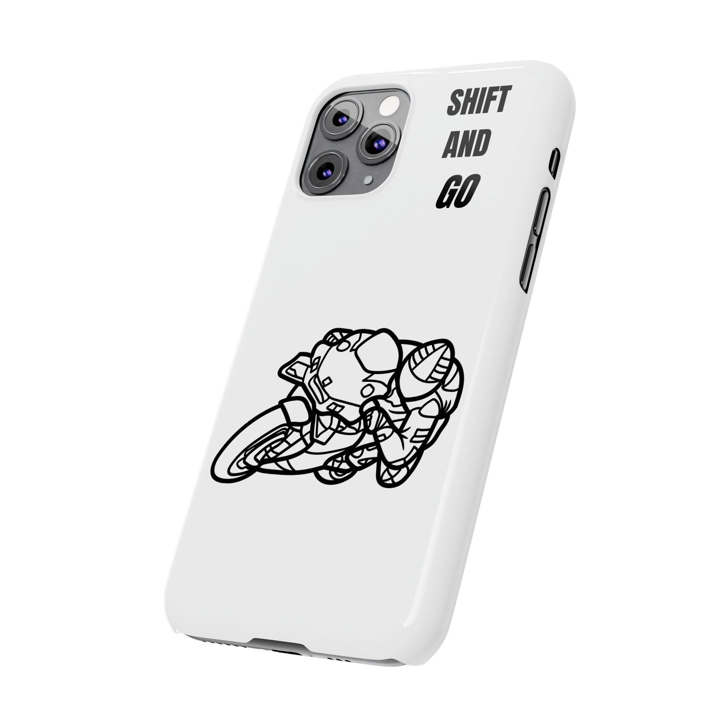Motorcycle Slim Phone Cases - Shift and Go, Biker Gift, Moto Lover Accessory, Phone Protection, Unique Motorcycle Design