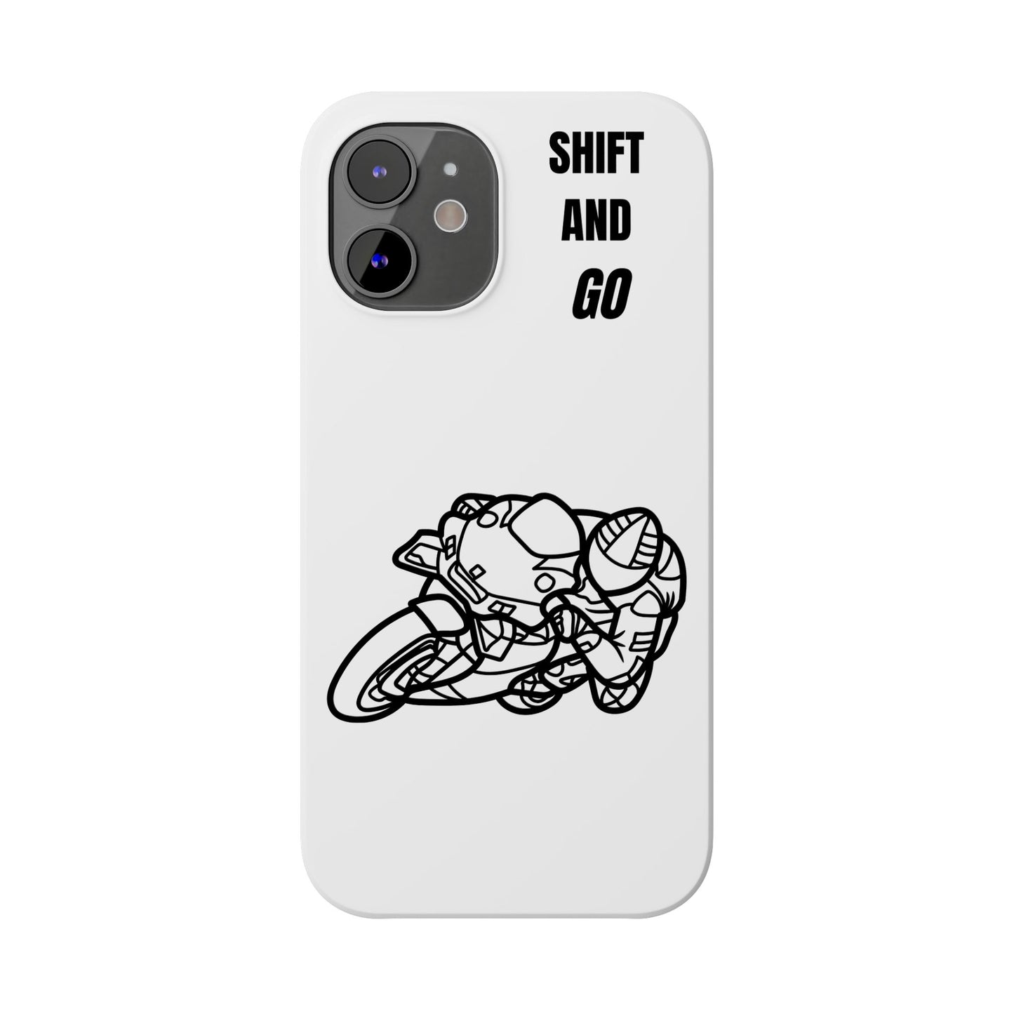 Motorcycle Slim Phone Cases - Shift and Go, Biker Gift, Moto Lover Accessory, Phone Protection, Unique Motorcycle Design