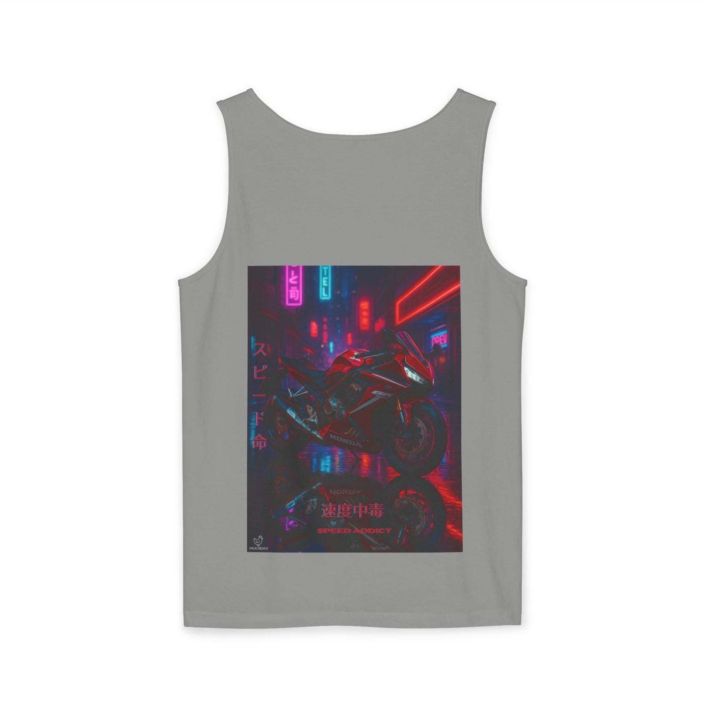 650r Backprint Cool Motorcycle Graphic Tank Top - Unisex Garment-Dyed