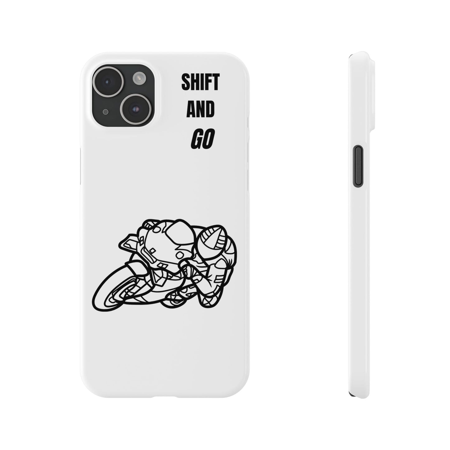 Motorcycle Slim Phone Cases - Shift and Go, Biker Gift, Moto Lover Accessory, Phone Protection, Unique Motorcycle Design