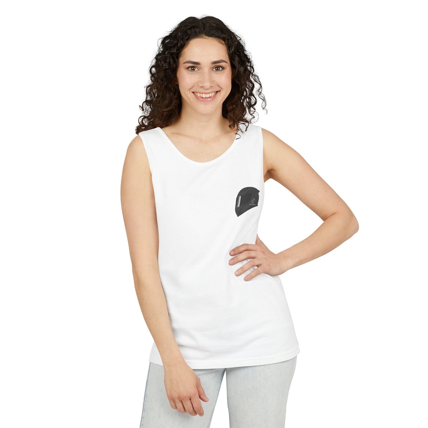 650r Backprint Cool Motorcycle Graphic Tank Top - Unisex Garment-Dyed