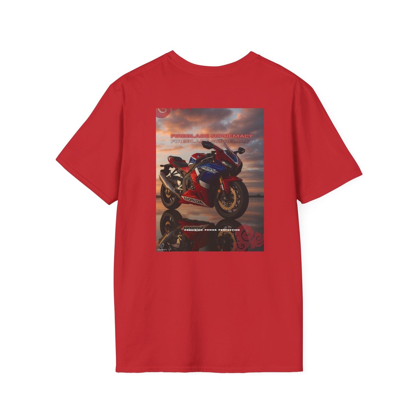 Fireblade Motorcycle Enthusiast Unisex Softstyle T-Shirt - Retro Bike Design