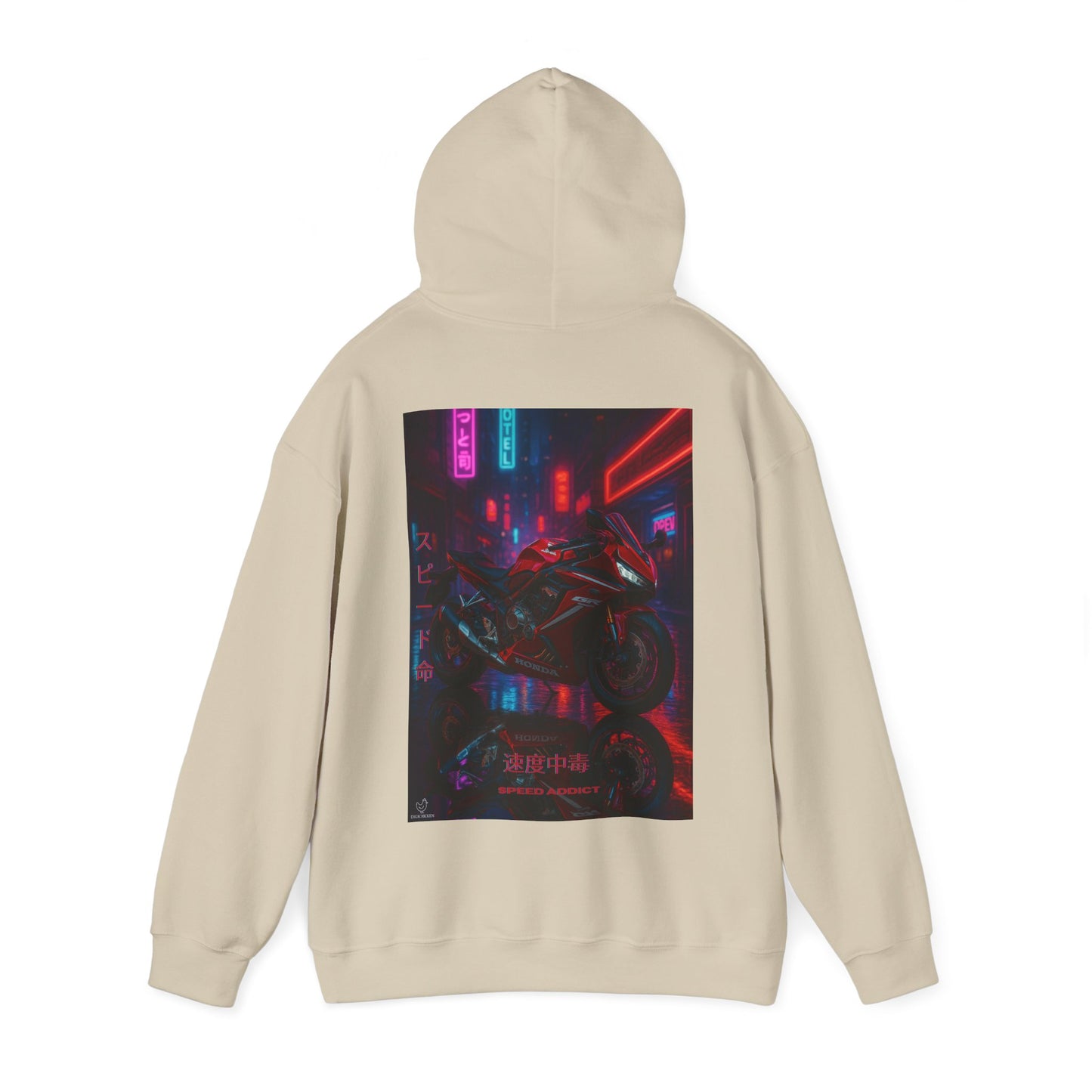650r Motorcycle Urban Vibes Unisex Hoodie - Neon Night Design