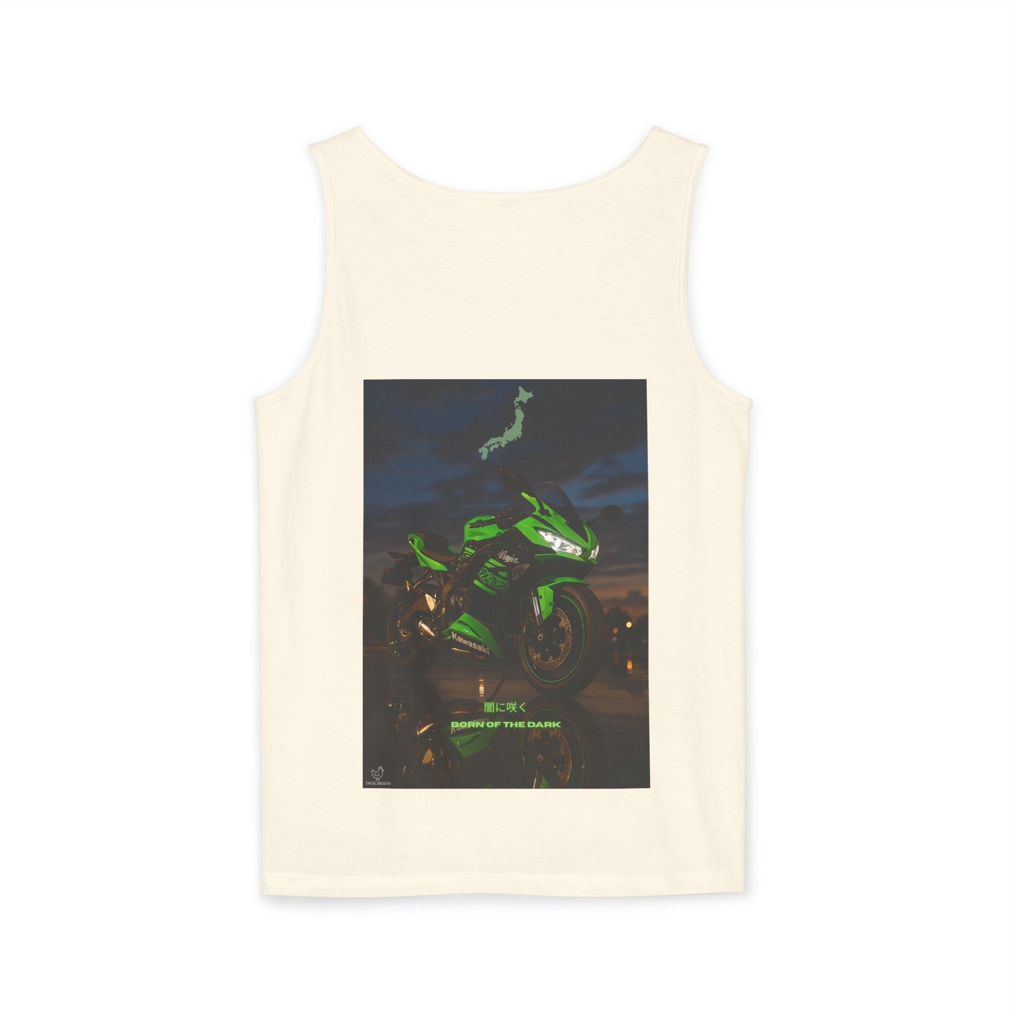 Zx6r Backprint Nice Custom Motorcycle Graphic Tank Top - Unisex Garment-Dyed