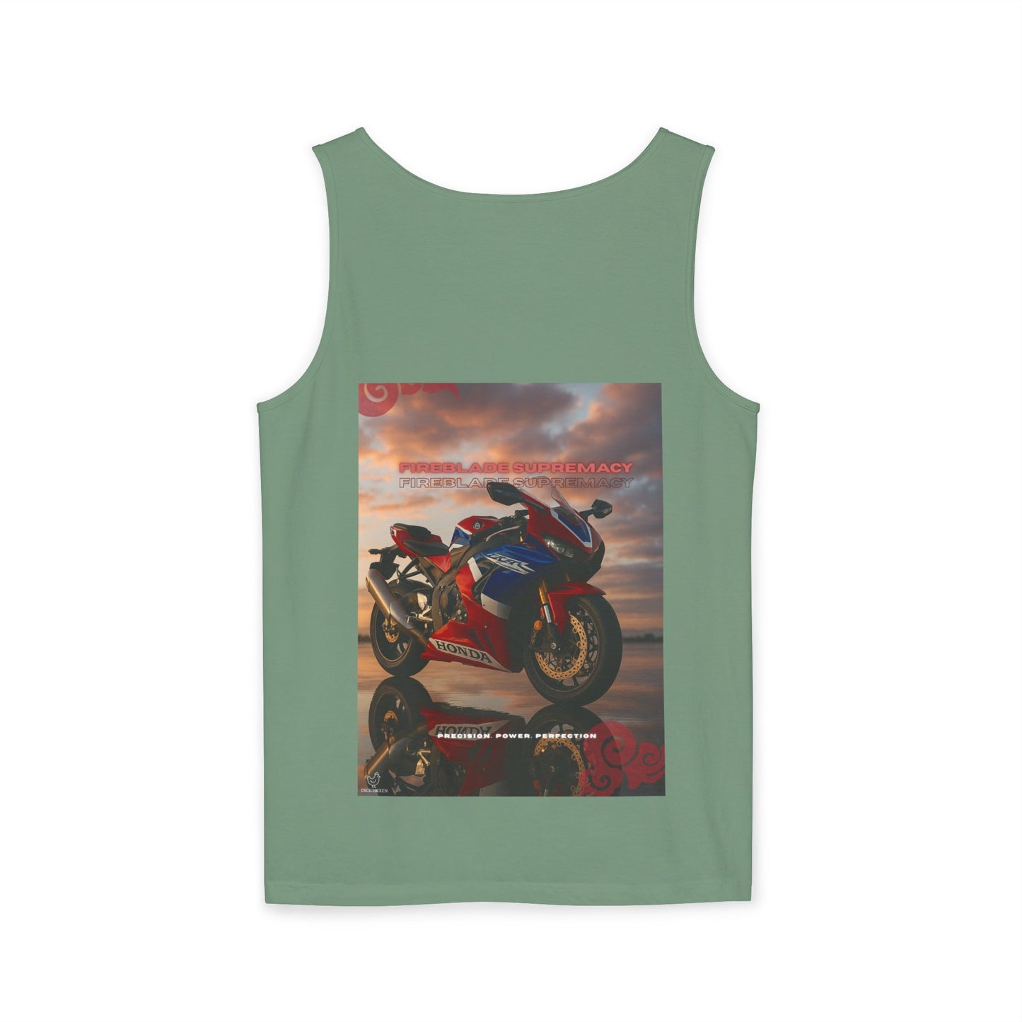 Fireblade Unisex Garment-Dyed Tank Top - Motorcycle Enthusiast Design