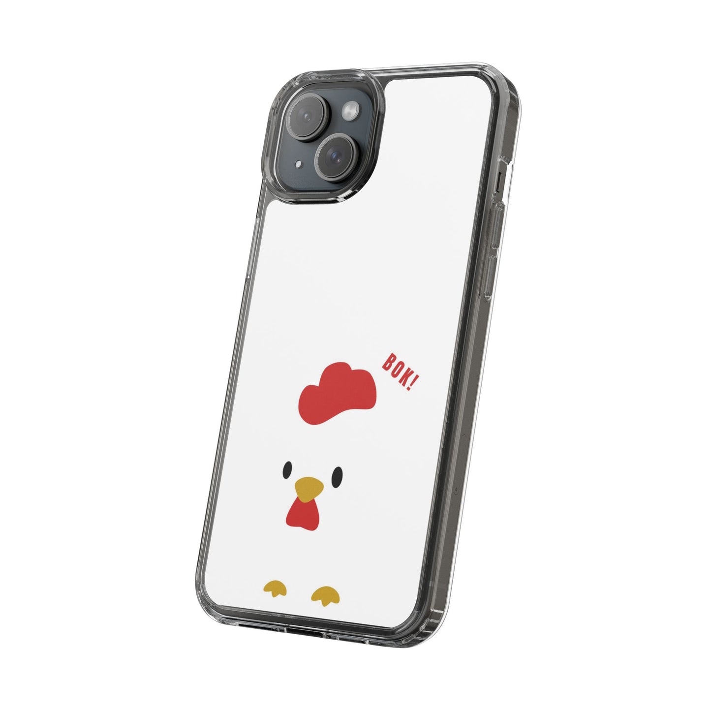 Chicken Design Clear Phone Case, Cute Animal Phone Cover, Fun Gift for Kids, Pet Lovers, Birthday Present, Travel Accessory