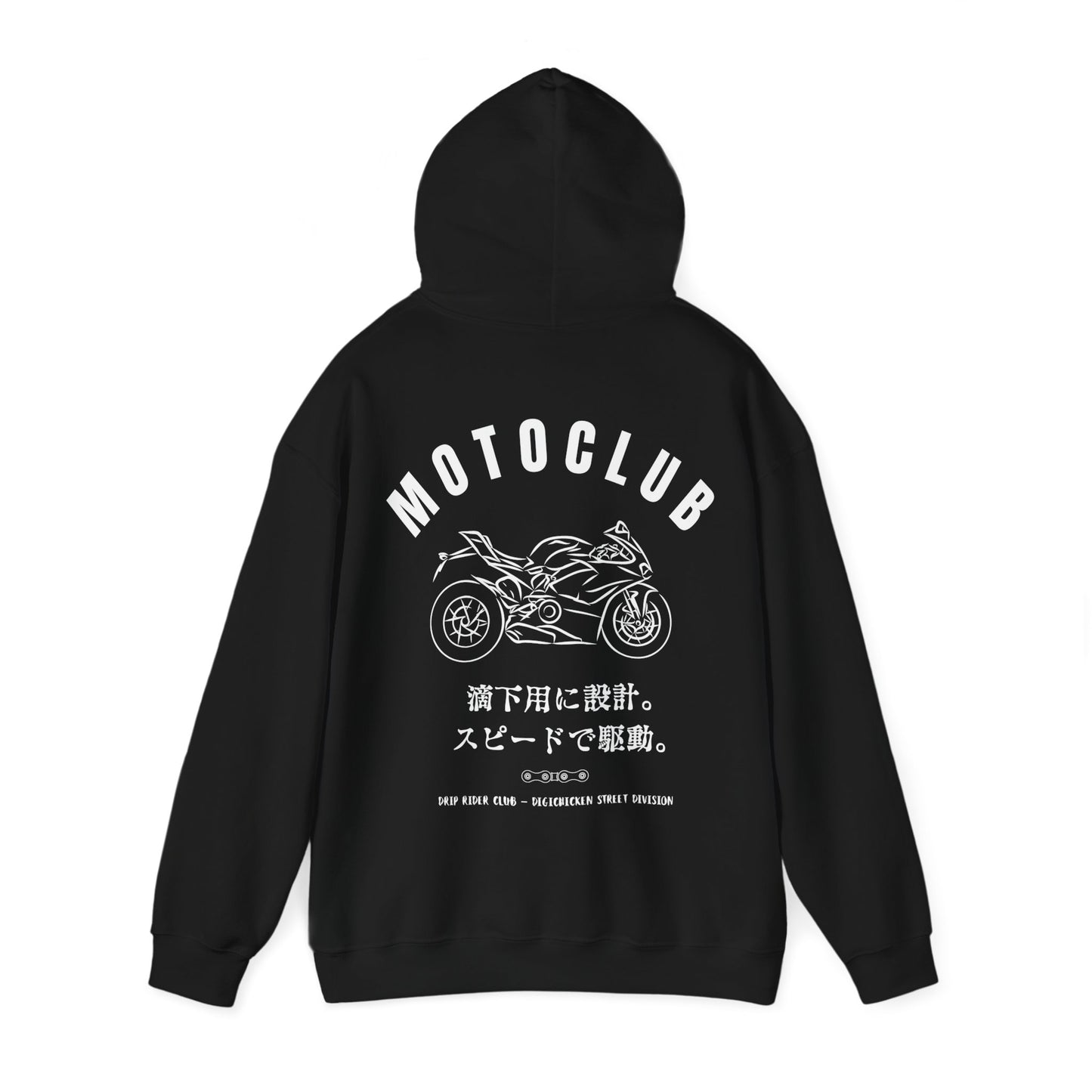 MOTOCLUB Unisex Heavy Blend™ Hooded Sweatshirt - Moto Club Graphic Hoodie for Motorcycle Enthusiasts