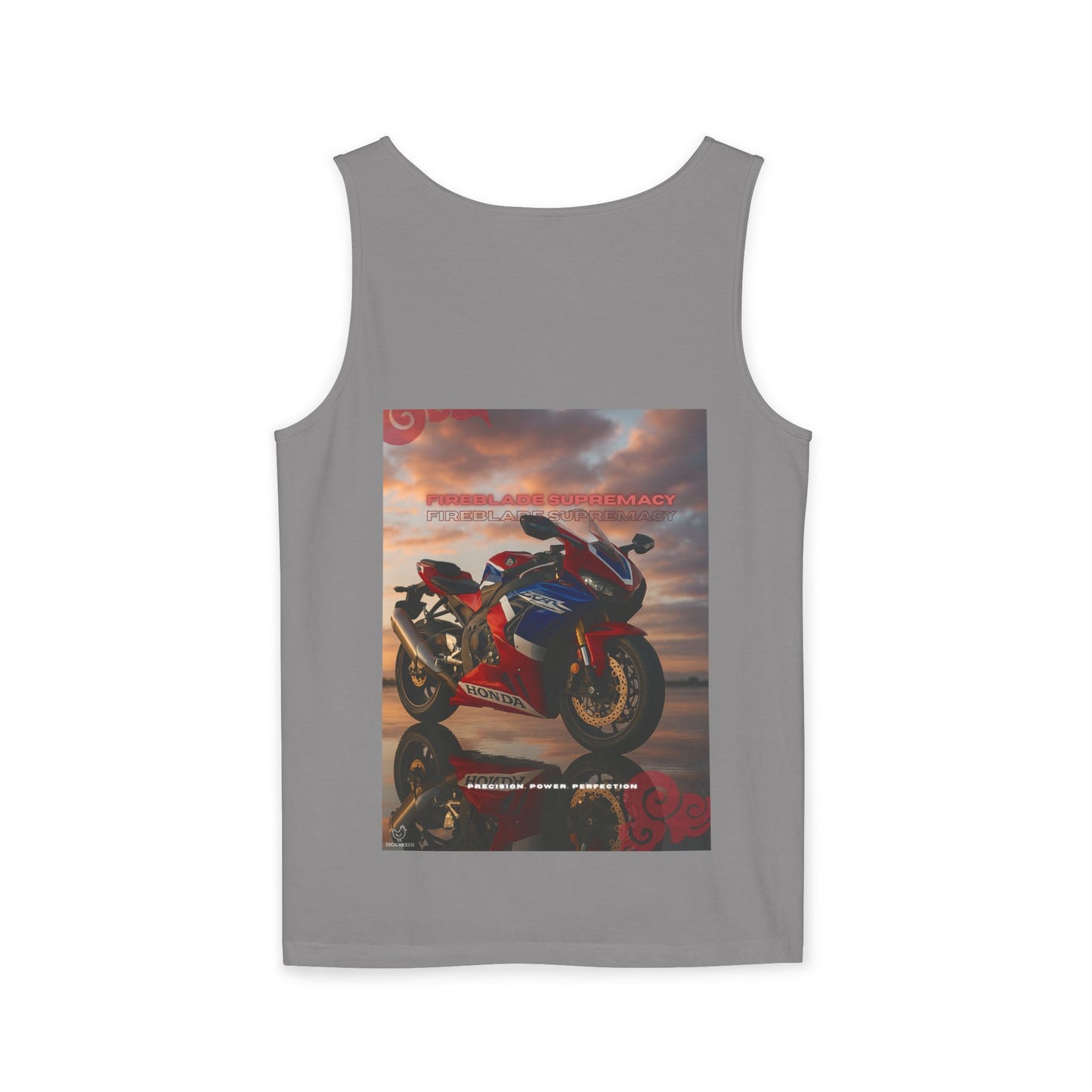 Fireblade Unisex Garment-Dyed Tank Top - Motorcycle Enthusiast Design