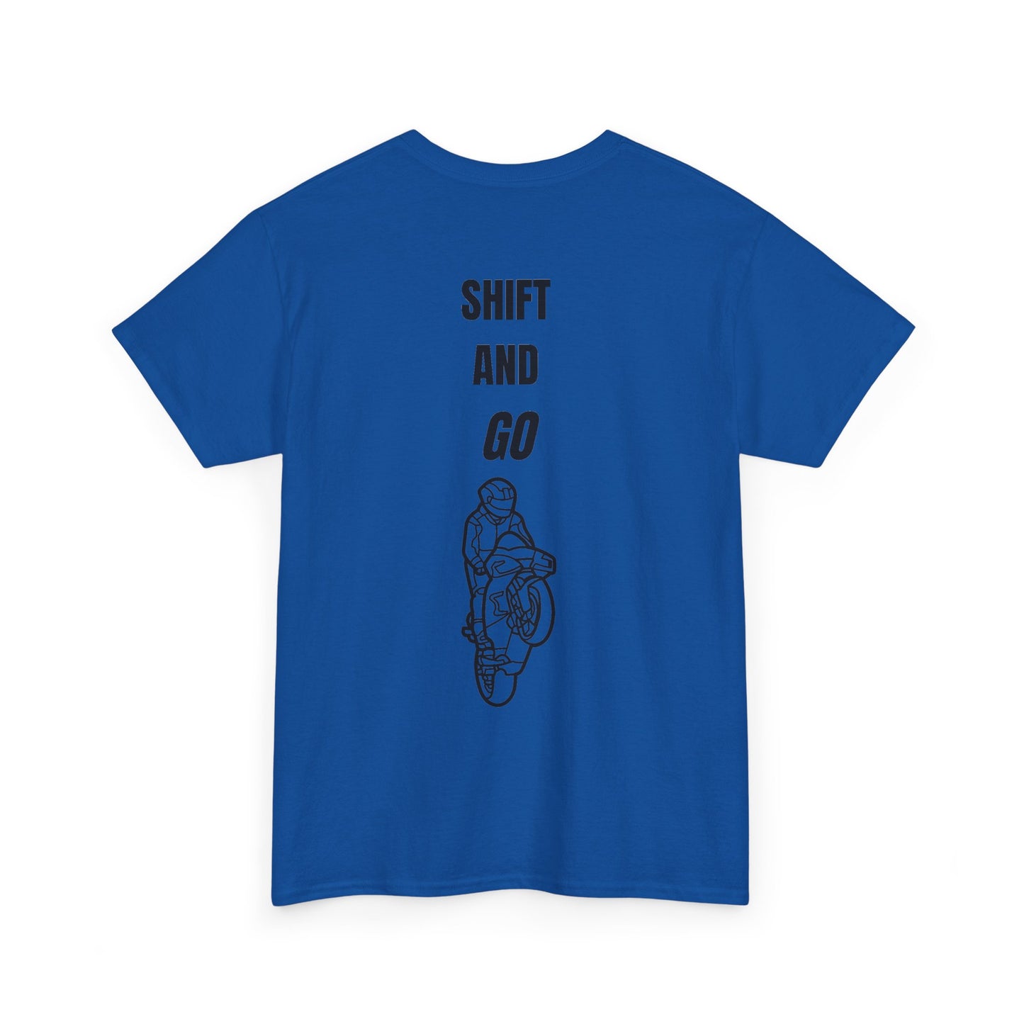 Motorcycle Adventure Tee - Shift and Go, Unisex Heavy Cotton T-Shirt, Biker Gift, Casual Wear, Motorbike Lover Apparel, Ride in Style