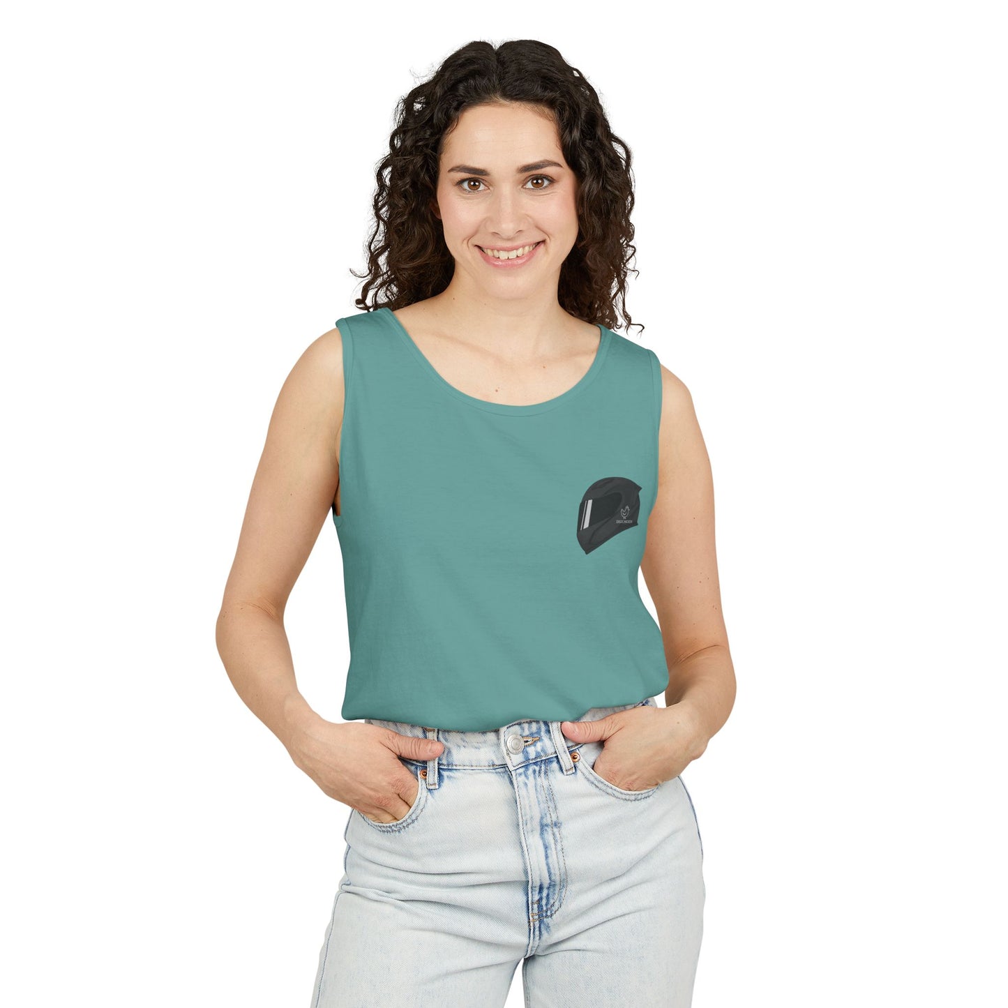 650r Backprint Cool Motorcycle Graphic Tank Top - Unisex Garment-Dyed