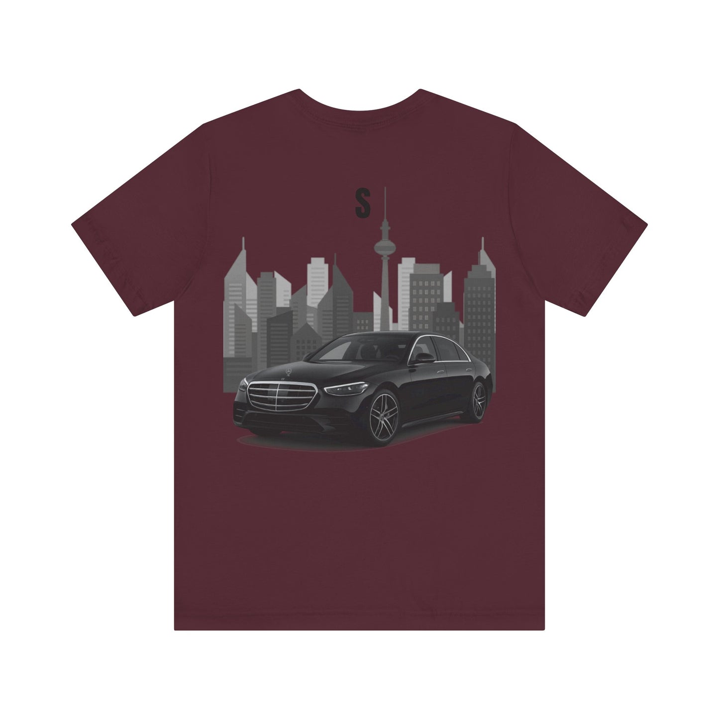 Urban Vibes Car Graphic Tee, Unisex Jersey Short Sleeve Tee, Cityscape T-Shirt, Cool Car Shirt, Gift for Car Lovers, Trendy Everyday Wear