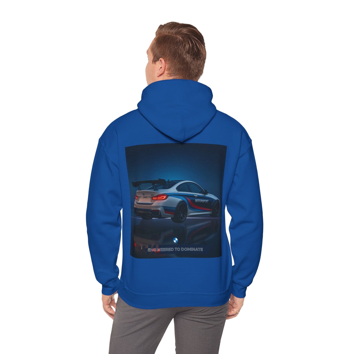 Engineered to Dominate Racing Hoodie - Unisex Heavy Blend Sweatshirt for Car Enthusiasts