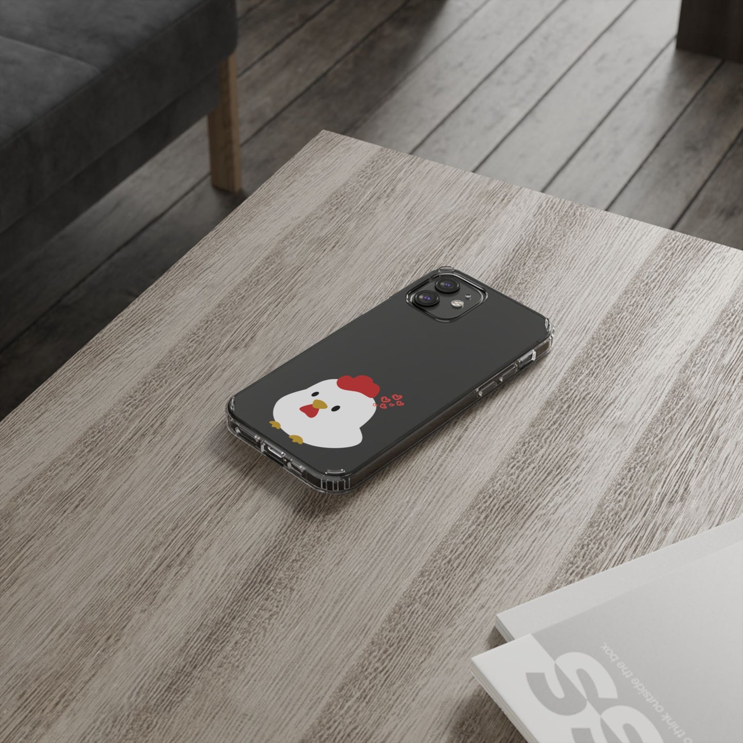 Coque transparente en forme de poulet, adorable coque pour amoureux des animaux, cadeau pour enfants, décoration de ferme, cadeau d'anniversaire