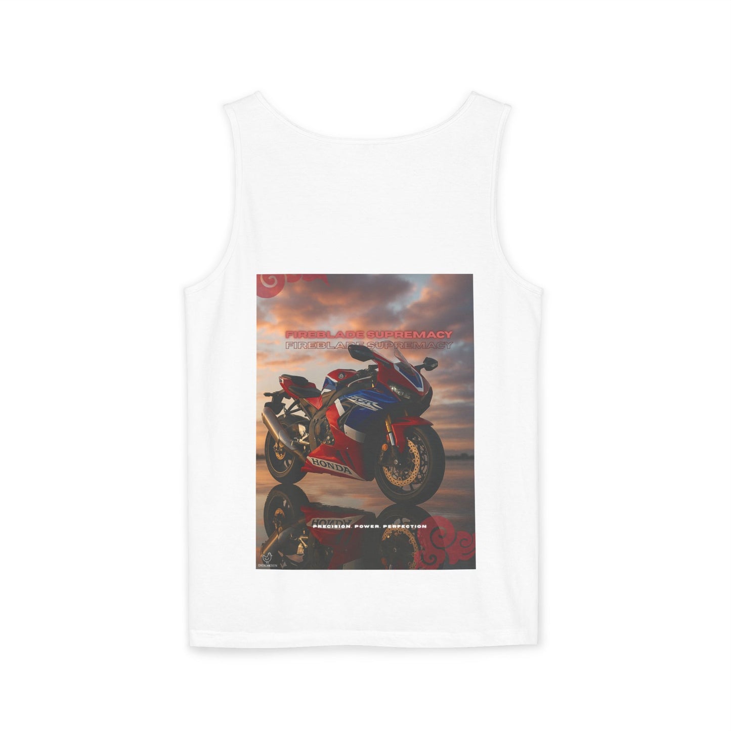 Fireblade Unisex Garment-Dyed Tank Top - Motorcycle Enthusiast Design